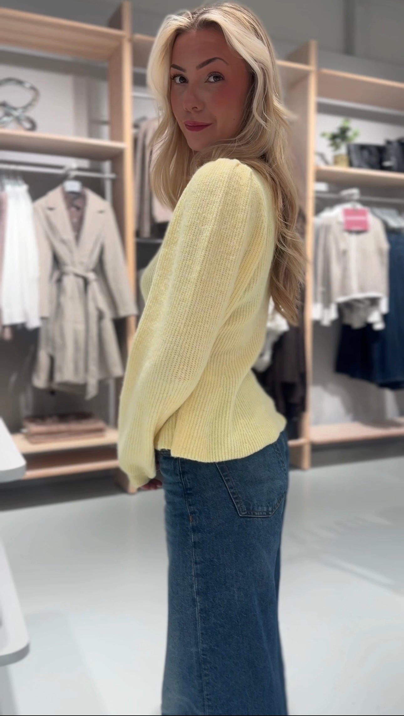 PCSILLY Knit Cardigan - Pale Banana